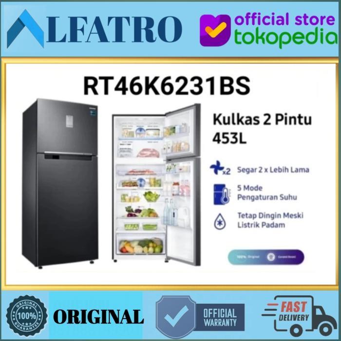 Kulkas Samsung 2 Pintu RT46K6231BS Twin Cooling RT46K6231 Inverter