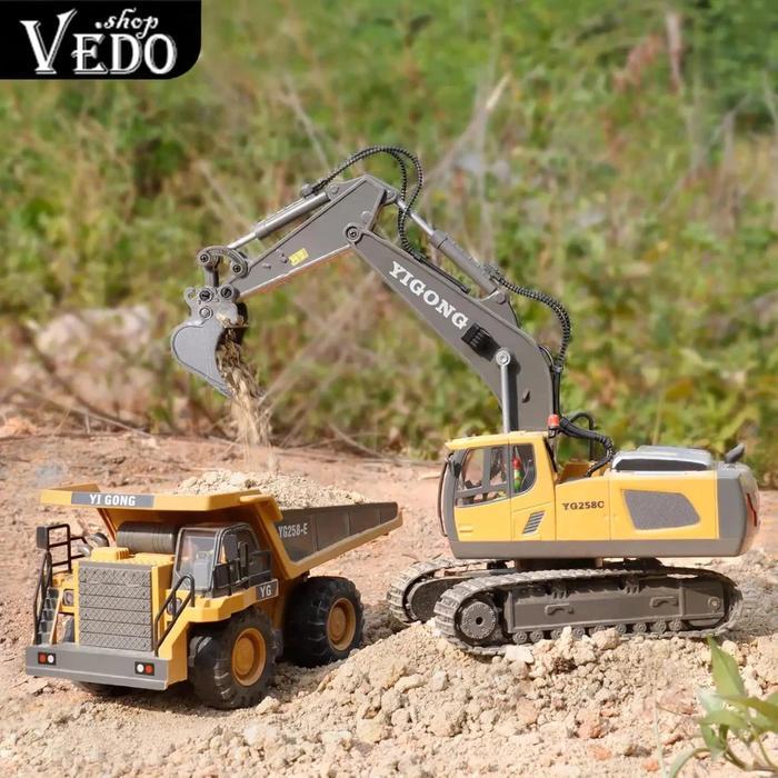 Mainan Remote Control YIGONG Ekskavator Mobil Konstruksi