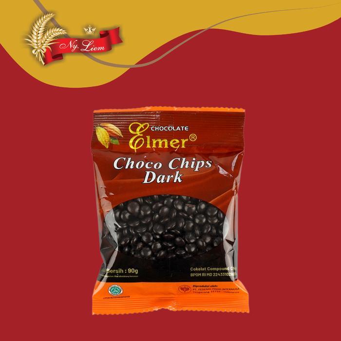 JTTOP ELMER DARK CHOCO CHIPS / CHOCOLATE / COKELAT SACHET 90 GRAM