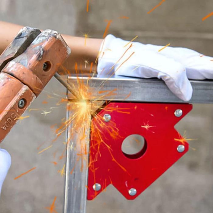 Perlengkapan las sudut siku-siku 90 derajat perlengkapan magnet las listrik penentu sudut las magnet