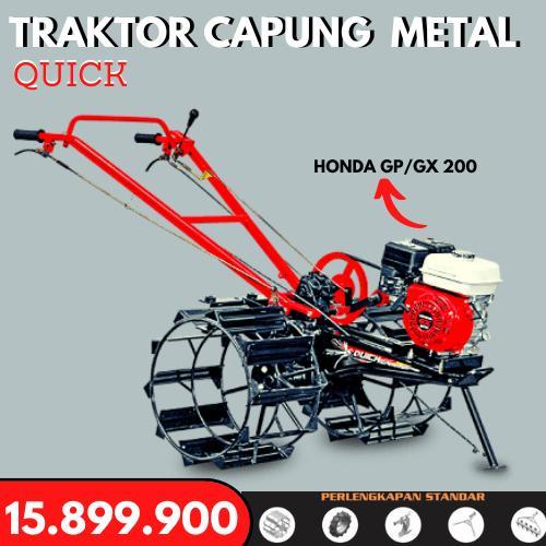 QUICK TRAKTOR SAWAH CAPUNG METAL MESIN HONDA GP/GX 200 - Rangka + honda