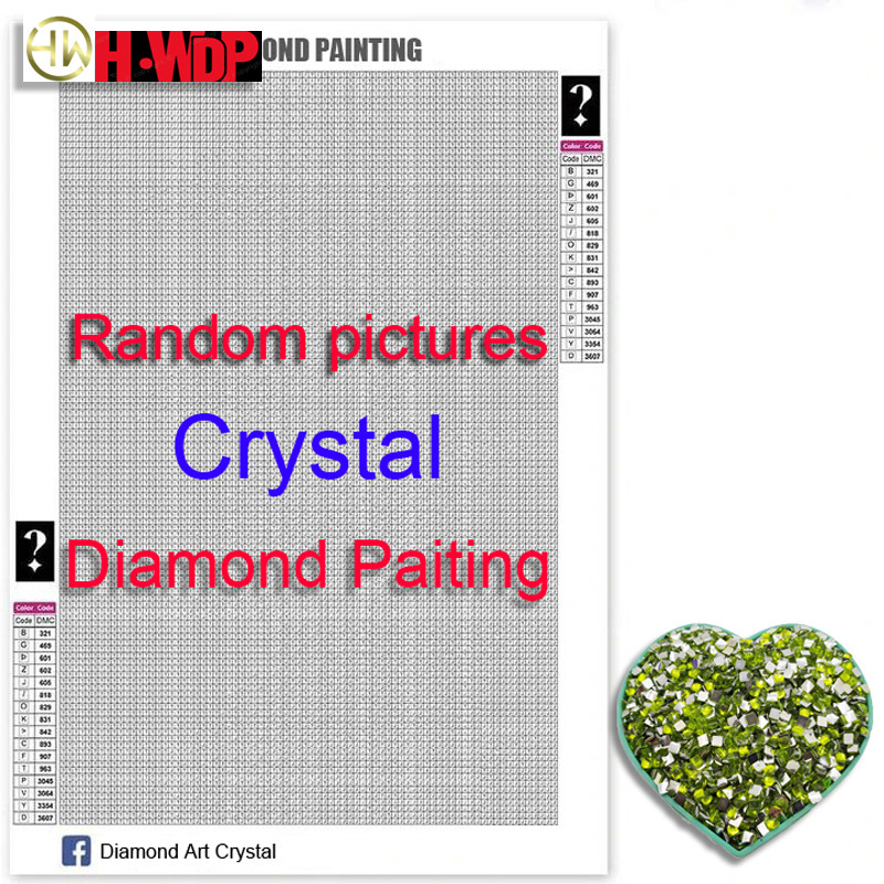 100% Crystal Mystery Diamond Painting Kit Random pictures Square Diamond Embroidery Cross Stitch