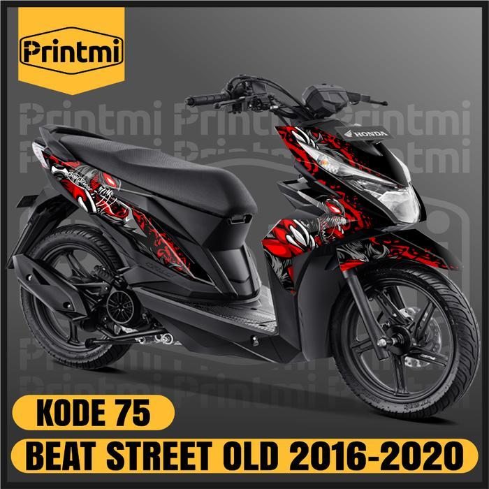 Printmi Stiker Decal Motor Beat Street Old 2016 2017 2018 2019 Full Body Sticker Venom Honda Variasi