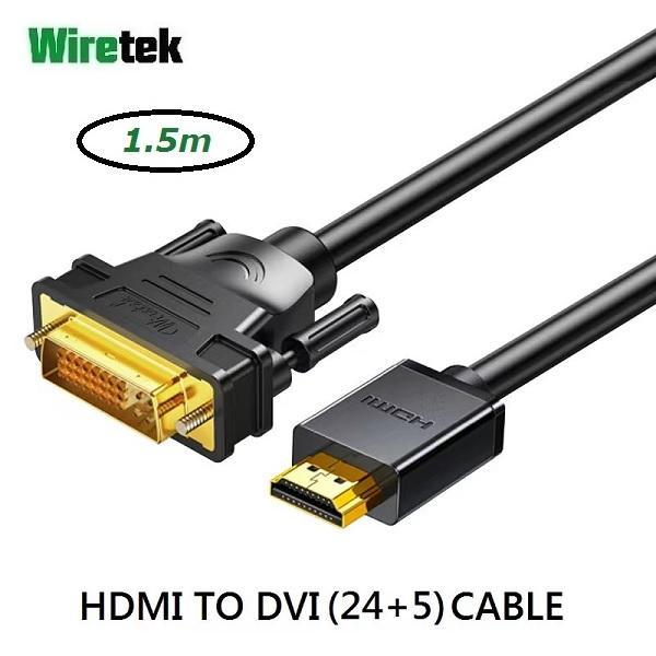 Kabel Hdmi To Dvi-I 24+5 Wiretek