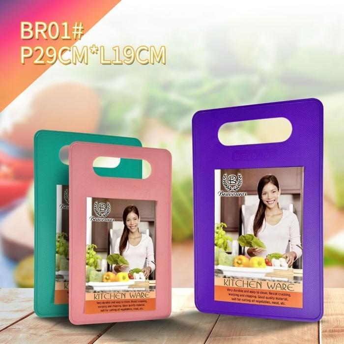 CRYSTAL DATING Talenan Dapur Plastik Tebal BR01 29x19cm Anti Bakteri Aman Higienis untuk Buah Sayur