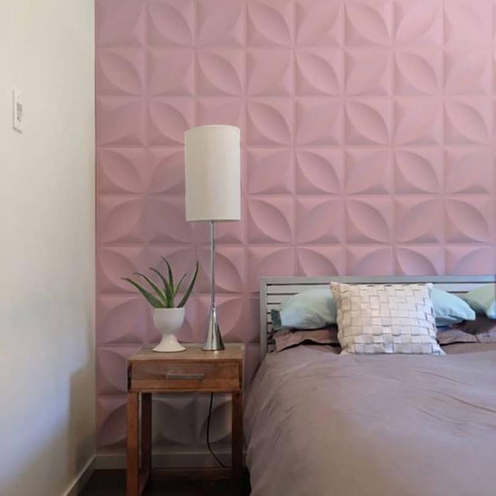 Top 3D WALLPANEL Wall Panel PVC. Bukan wallpaper, sticker, foam. D006 Pink