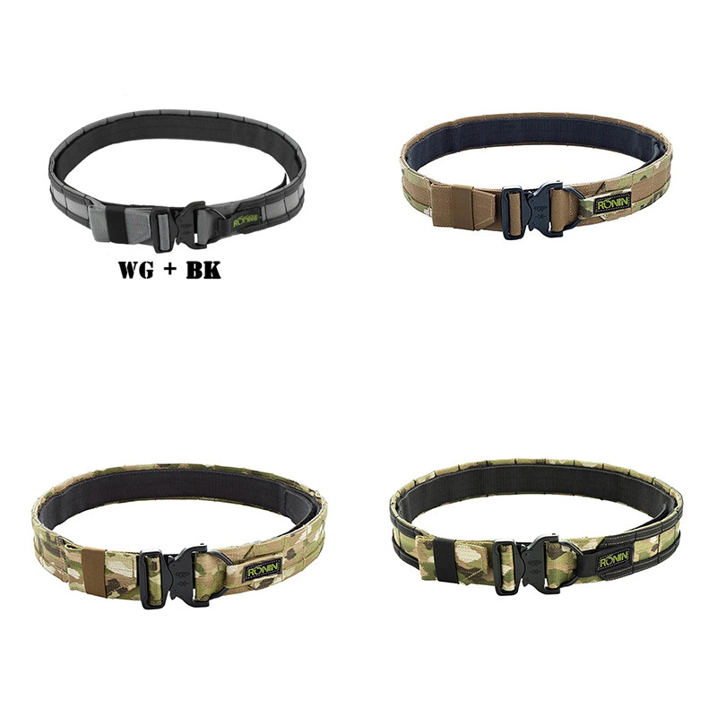 Outdoor New 1.5 Inch Ronin Style Tactical Belt, Molle Belt Outdoor Hunting Double Belt Molle System