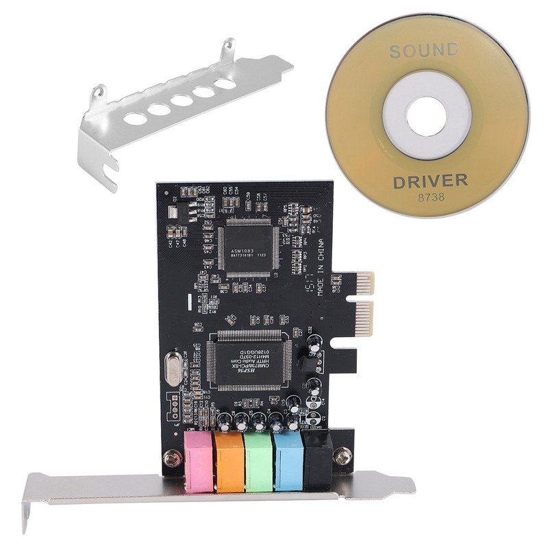 Pcie Sound Card 5.1, PCI Express Surround Card 3D Stereo Audio With High Sound Performance PC Sound