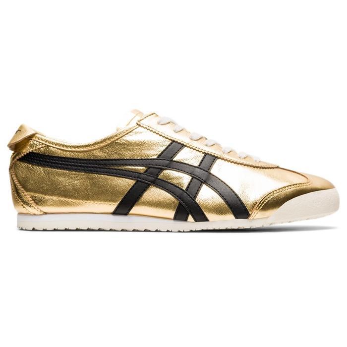 Sepatu Onitsuka Tiger Mexico 66 Gold Black Original Sneakers Casual Unisex Pria Wanita