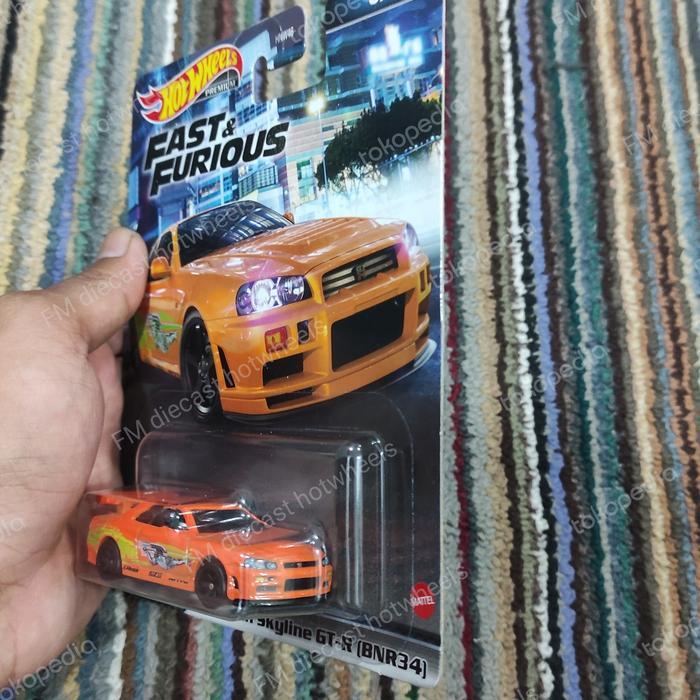 HOT WHEELS NISSAN SKYLINE R34 FAST AND FURIOUS PREMIUM ORANGE
