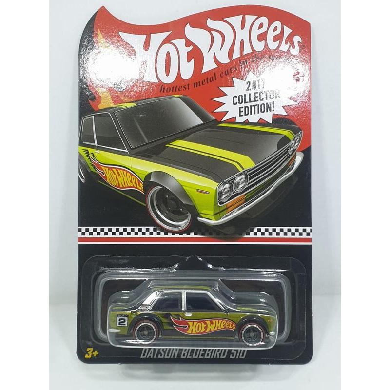 HOTWHEELS COLLECTOR EDITION 2017 DATSUN BLUEBIRD 510 GREEN - BLACK