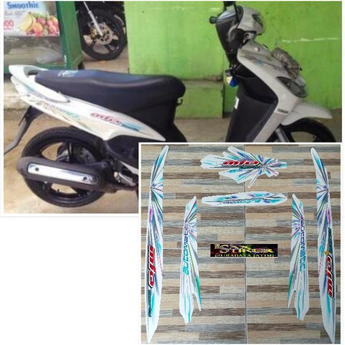 STRIPING ORIGINAL YAMAHA MIO SPORTY PUTIH TAHUN 2008 2009