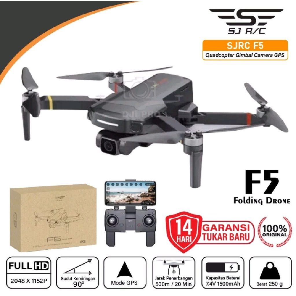 Drone GPS murah 2023  SJRC x ROX F5 Quadcopter Gimbal
Camera GPS Drone SJRC Rox F5 Original
