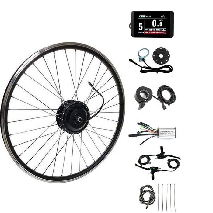 Joyebikes 48V E Bike Conversion Kit 500W Geared Rear Wheel Hub Motor Set Electric Bike Conversion
