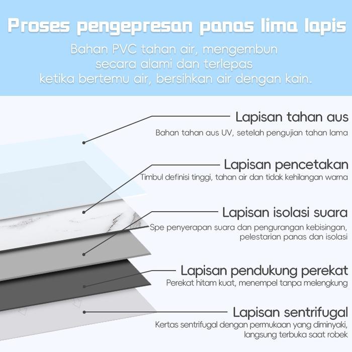 10pcs Lantai Marmer Vinil (30X30 Cm)/Stiker Vinil Lantai Marmer Granit/Stiker Lantai Vinil Lapisan