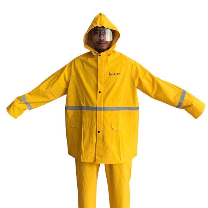 Jas Hujan Berkualitas MIWA warna kuning Bahan Tebal
