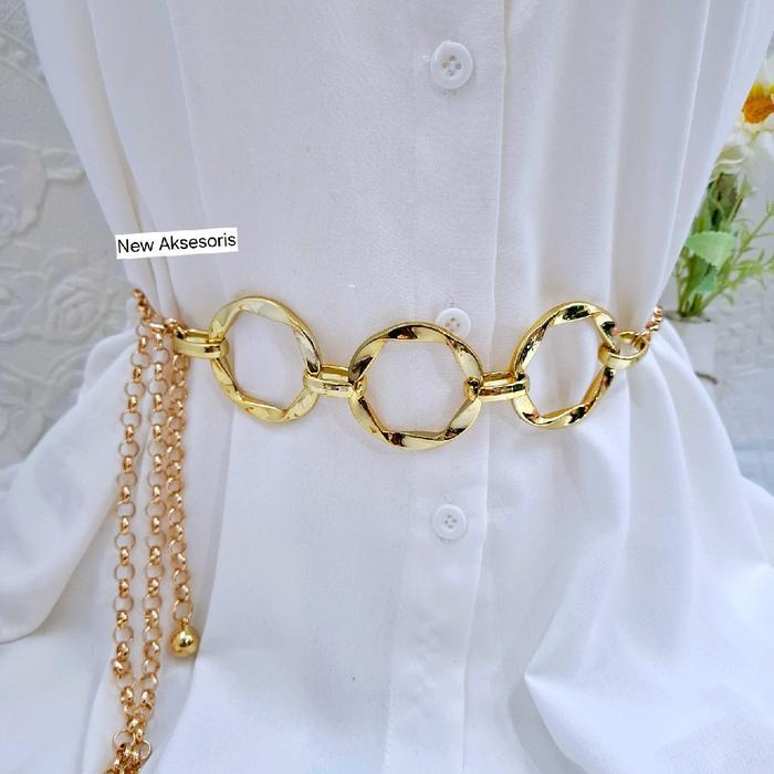 Ikat Pinggang Wanita Belt Sabuk Dress Fashion Perempuan Rantai