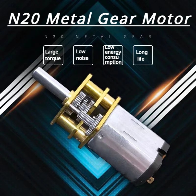 Ga12-N20 Dc 3V 6V 12V Micro Metal Gear Motor Gear Wheel Gear Motor 30Rpm 50Rpm 60Rpm 100Rpm 150Rpm