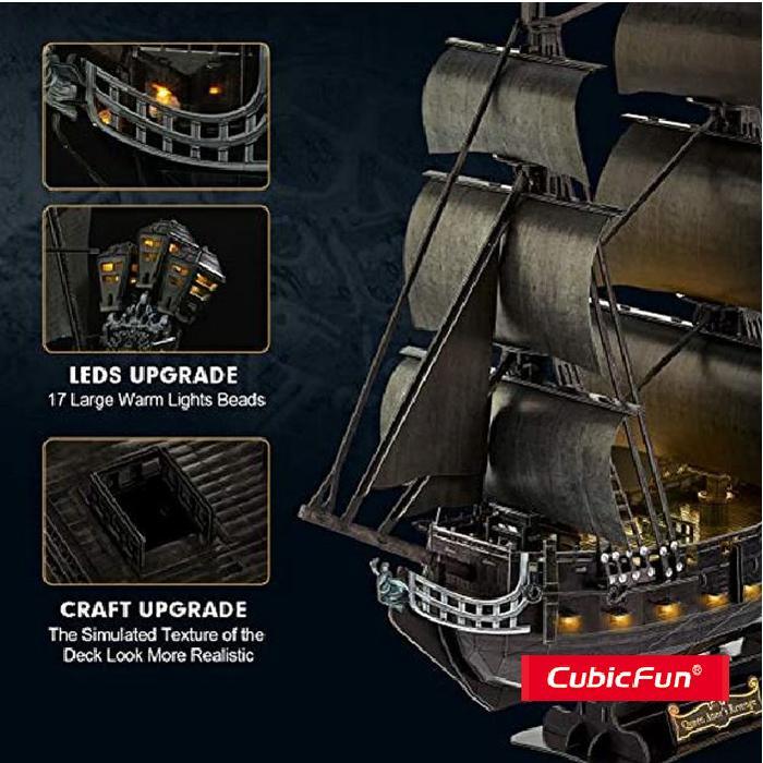Cubicfun The Queen Anne's Revenge LED - 3D Puzzle