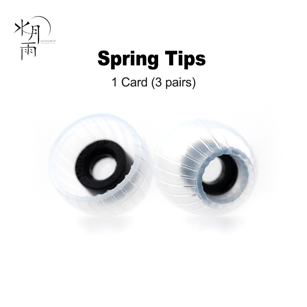 Moondrop Spring Ti Silicone Ear Ti 1Card(3 Pairs) For 4.8-6.4Mm Nozzle Diameter Earphones Kato Aria
