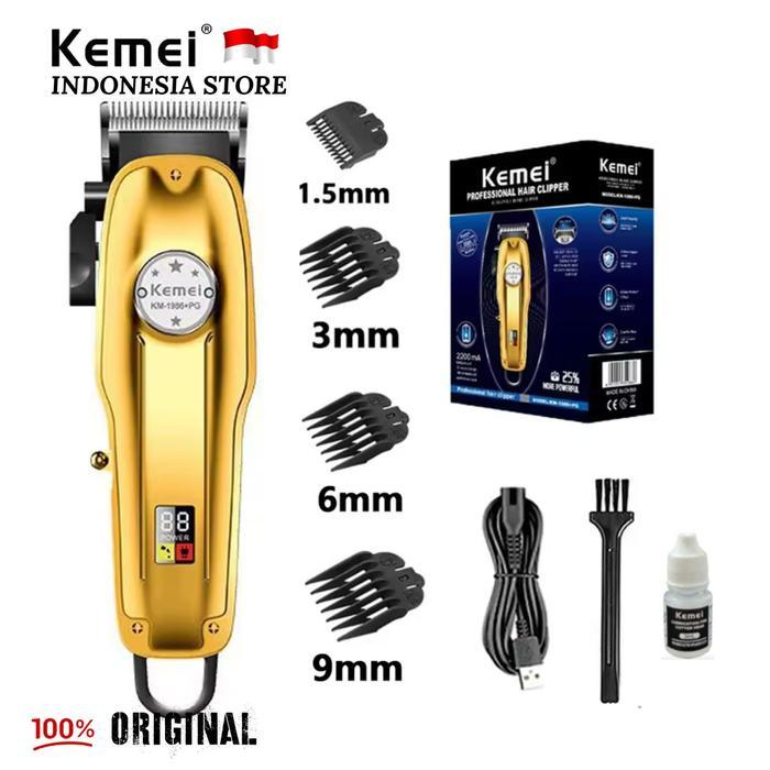 Ada Alat Cukur Rambut Kemei KM-1986PG Cukuran Hair Clipper Full Metal 1986