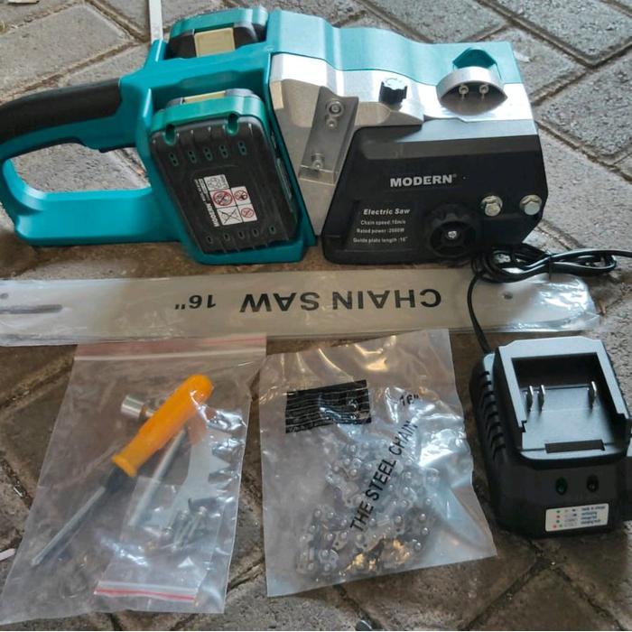 Chainsaw CORDLESS 16" MODERN / Mesin Gergaji baterai Modern 16 inch
