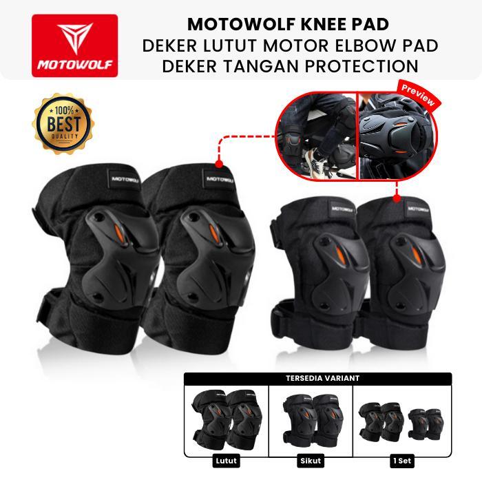 Motowolf Knee Pad Deker Lutut Motor Elbow Pad Deker Tangan Protection BISA GRAB