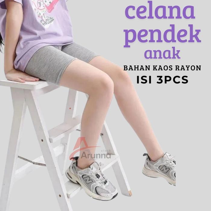 Legging Pendek Anak Perempuan Celana Strit Anak Perempuan Celana Hotpants Anak Perempuan Kaos Paket