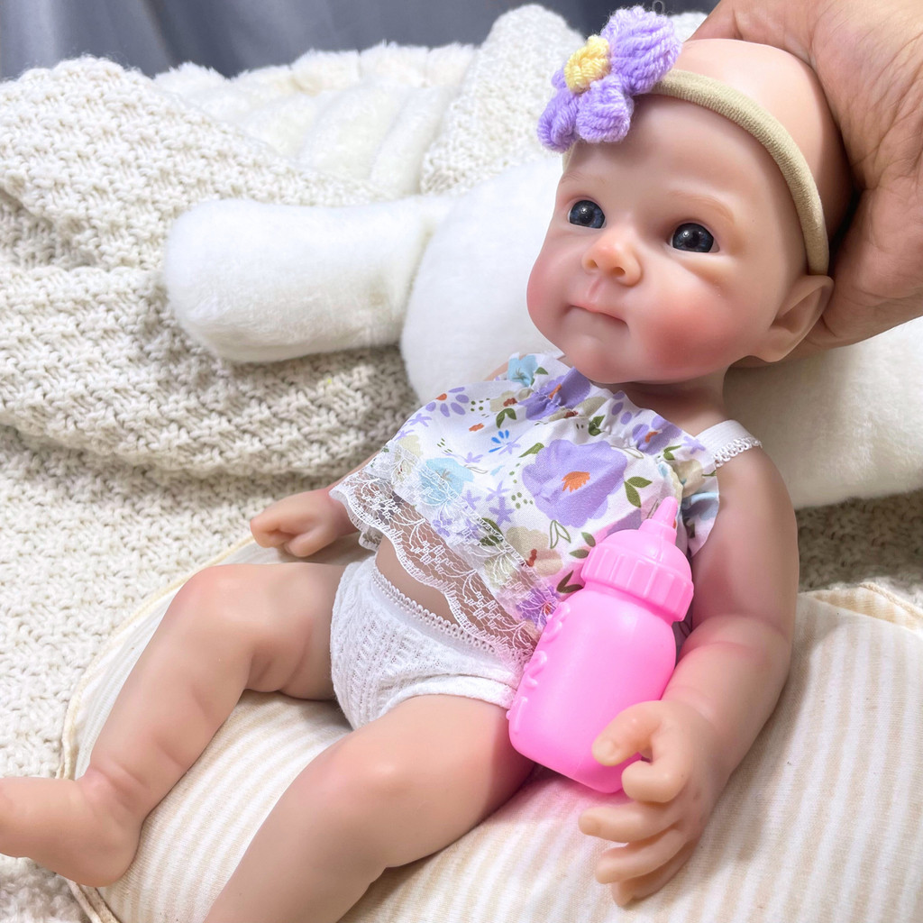 13 Inch Full Solid Silicone Bettie Reborn Baby Doll Washable Body Girl Adorable Silicone Doll Thday