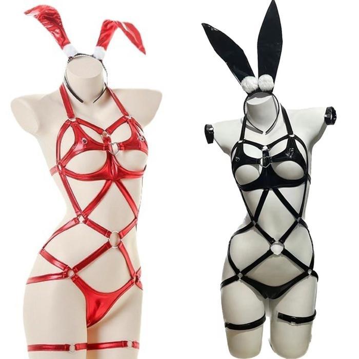 Lingerie seksi kulit berongga cosplay gadis kelinci lingere sexy bunny