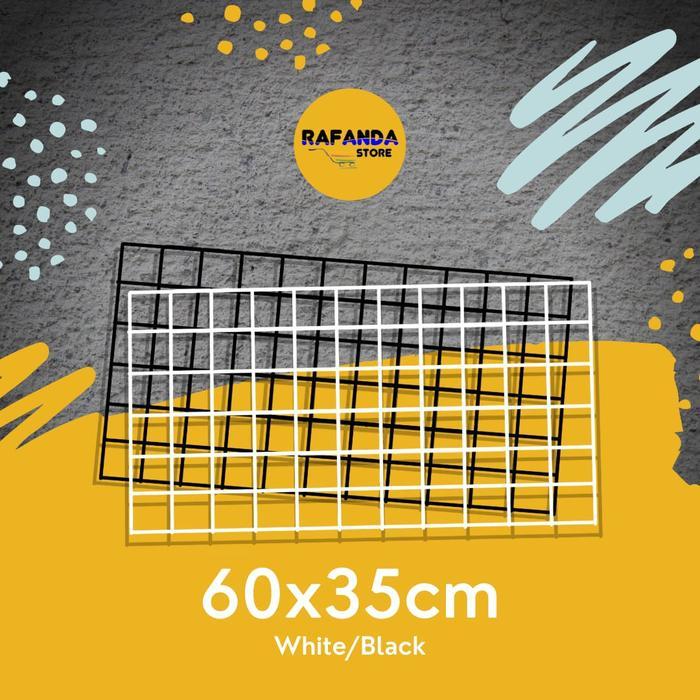 Wire grid wall 60x35cm ram besi hijang hiasan dinding gantungan poto polaroid pajangan aksesoris