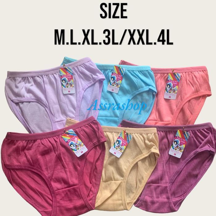 12 PCS CD Celana Dalam Wanita Remaja Dewasa Talent Winaline / cd wanita katun Lembut Polos
