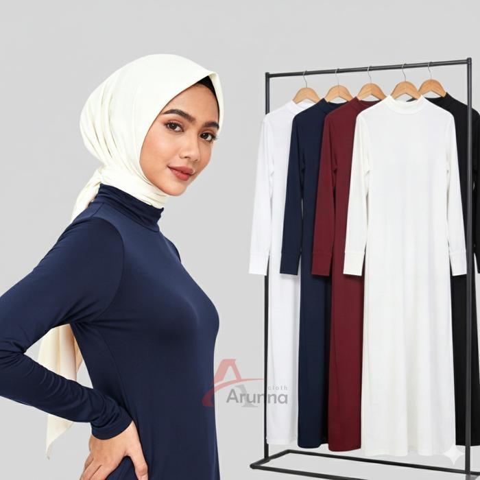 Sister.Grub - Inner Dress Lengan Panjang Manset Gamis Daleman Kaftan Spandek Jersey