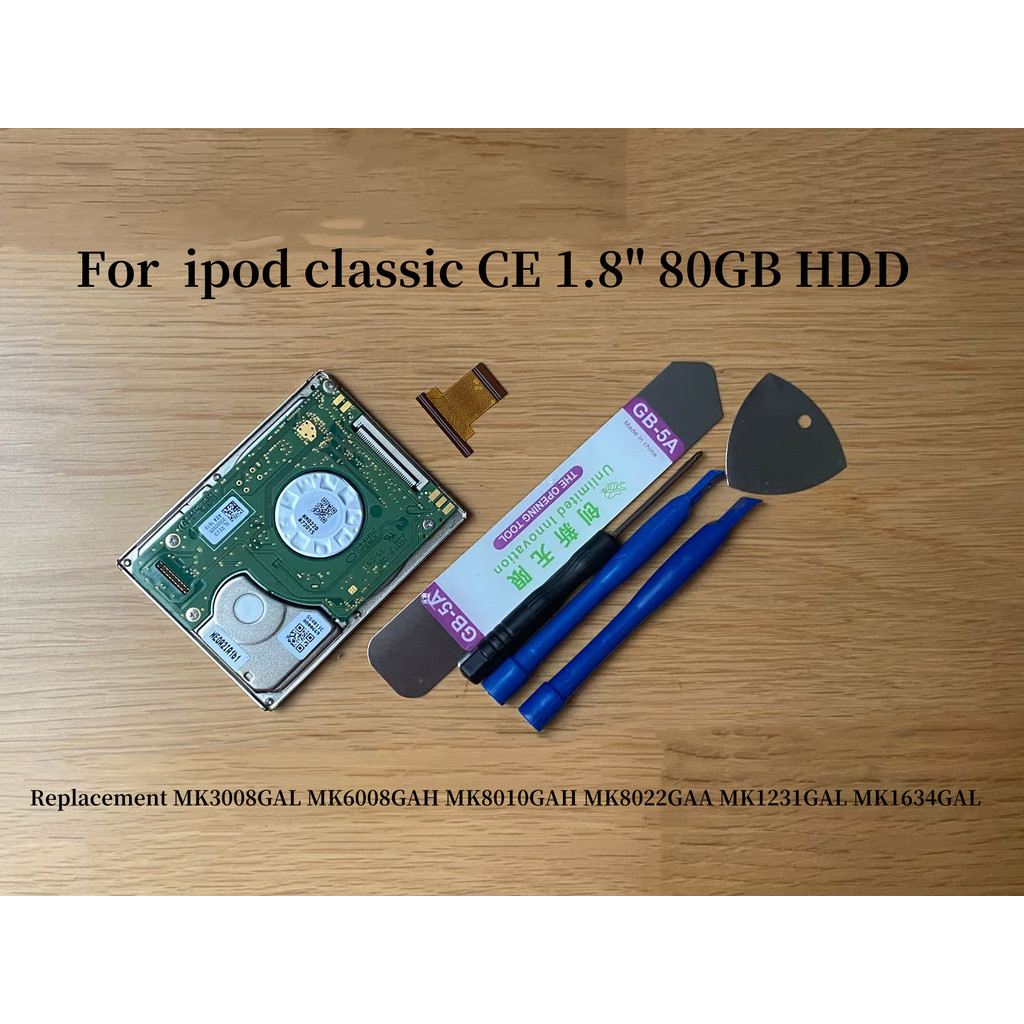 HDD 80GB For Ipod Classic 6th 80Gb 160Gb 6.5th 120Gb 7th 160Gb A1238 Back Cover Video 5th 30G 5.5th