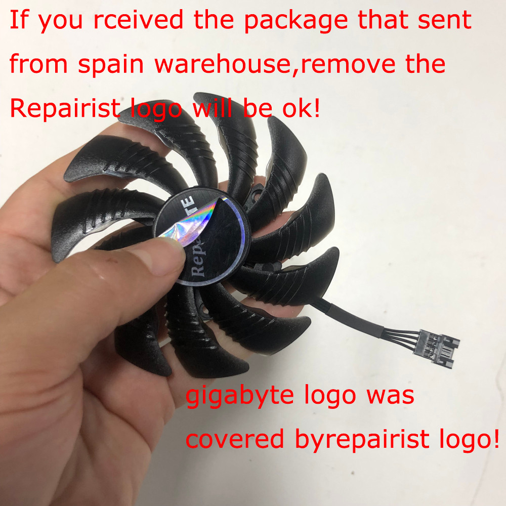 GPU Video Fan,Graphics Card Cooling,2Pcs/Set,PLD09210S12HH,For Gigabyte RX480 RX580 RX570 RX 470 570