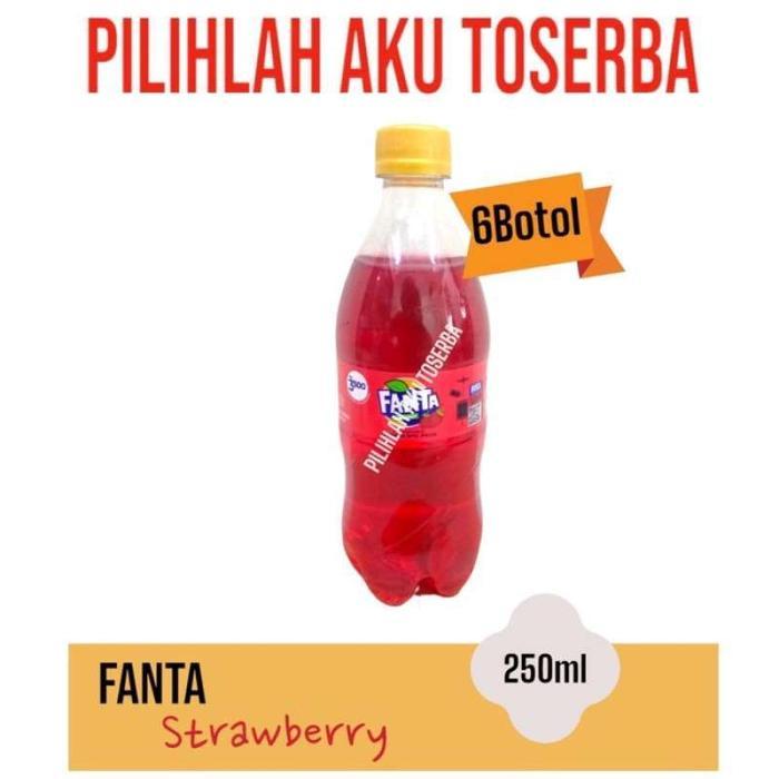 Fanta Strawberry Mini Botol Pet Imut - ( Harga 6 Botol )