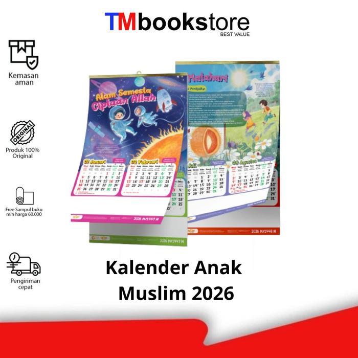 Kalender Dinding Anak Muslim 2026 - Gema Insani - Tmbookstore