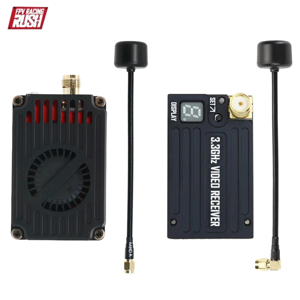 Terbaru Rush Fpv Rushfpv 3.3G 4W Vtx Transmitter & 3.3G Goggles VRX Video Transmission Receiver For 