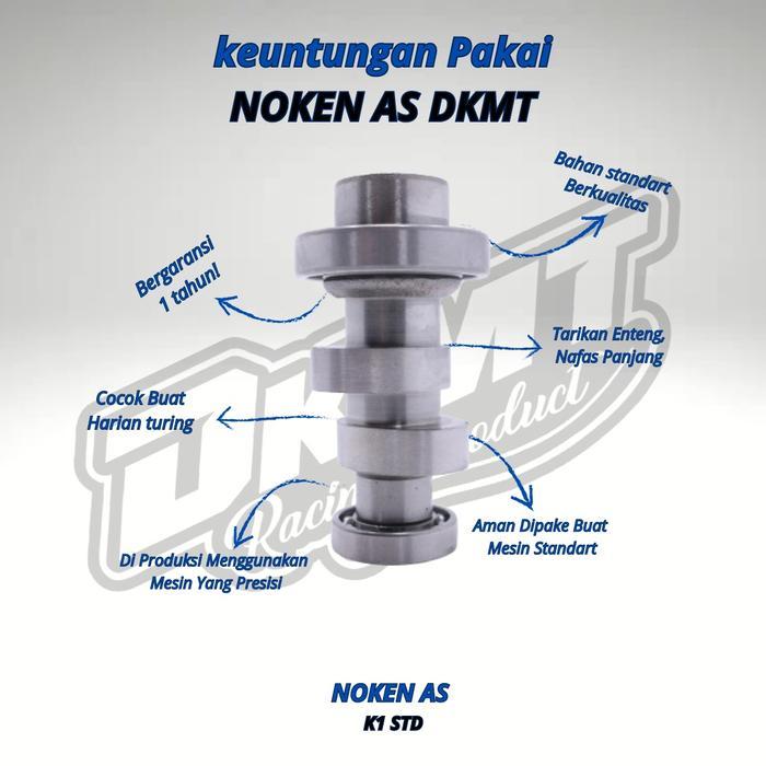 NOKEN AS RACING CAM SUPRA X 125 KARISMA KPH WAVE HARIAN KLEP STANDART DKMT RACING