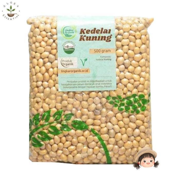 "New" Lingkar Organik Kacang Kedelai Kuning 500gr - Kacang Kedelai Organik