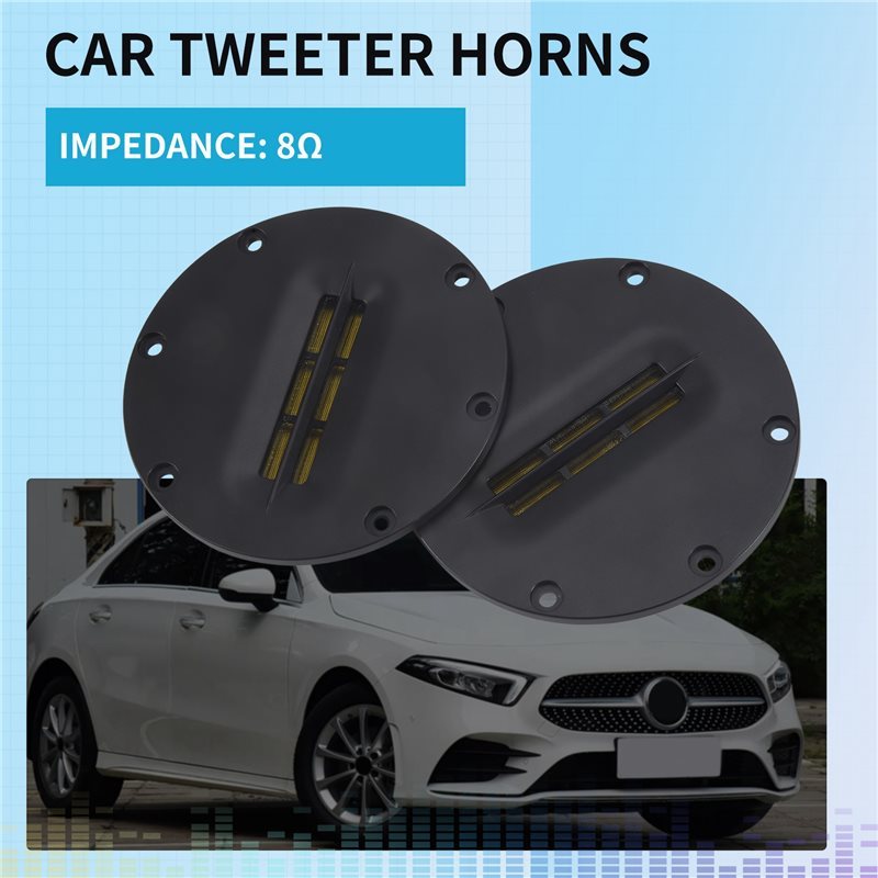 (Trendy) 2Pcs Horns 4 Inches Pneumatic Tweeter Aluminum Ribbon Tweeter Ribbon Speaker For Ribbon