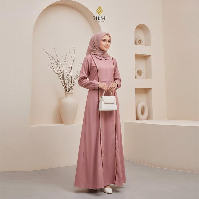 Silmi Diora Dress - Gamis Polos Premium - Gamis Remaja Simple Elegan