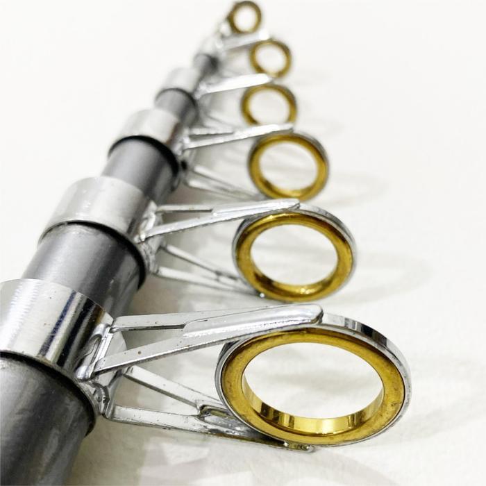 1 Set Paket Joran Pancing Laut Antena Portable High Carbon Joran Laut Teleskopik dengan Reel Pancing