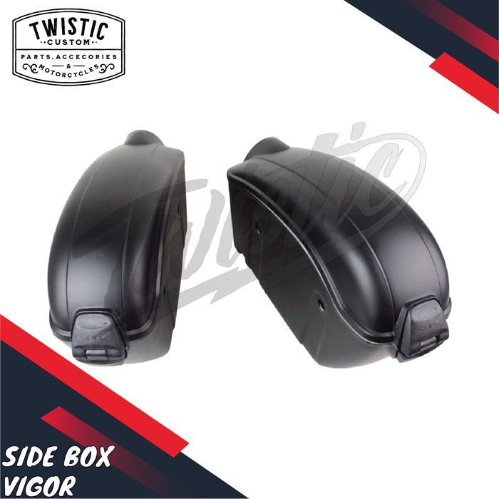 SIDE BOX SIDE BAG BOKS TAS SAMPING PANNIER BRACKET RACK TAS VIGOR TOURING EDITION MOTOR HARLEY