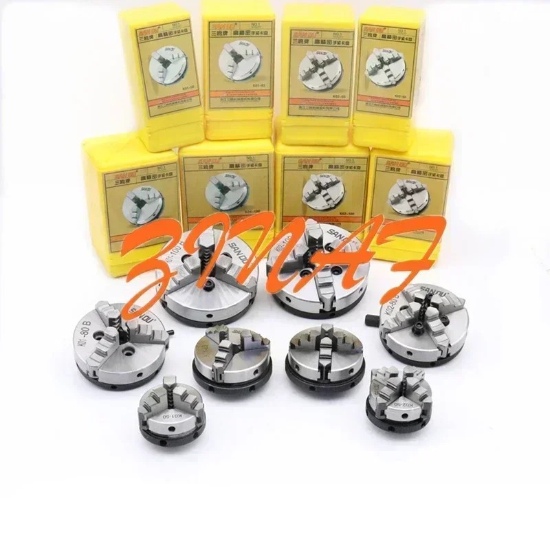 Sanou K01-50 Lathe Chuck three/four Jaw,M14*1 for K01 50 K01-63 K02-50 K02-63 Mini DIY Metal Wood