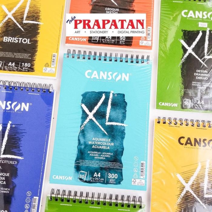 Canson Xl A4 Aquarelle Mixmedia Croquis Bristol Dessin Noir