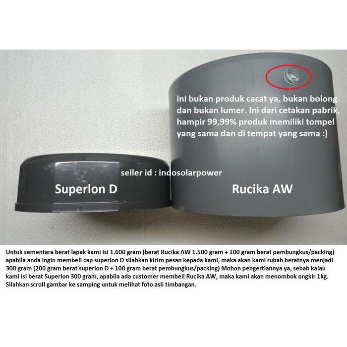 CAP TUTUP PIPA POLOS PVC 6" 6 IN INCI INCH DOP NON DRAT RUCIKA CM