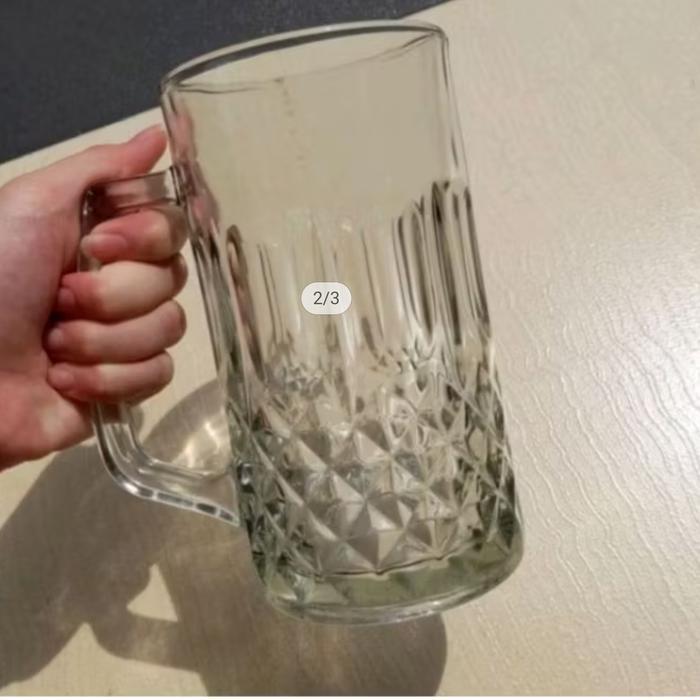 KIG GELAS KACA BESAR B-800 MUG JUMBO GELAS BIR BENING 800ML