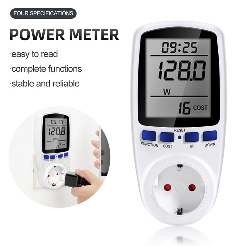 Digital Voltage Wattmeter Power Meter 110/250V Consumption Watt Energy KWh Socket EU/US/UK /FR Plug