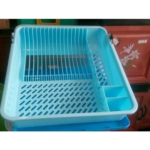 Tempat Piring Plastik Tutup Nagata ( Elegance Dish Drainer )